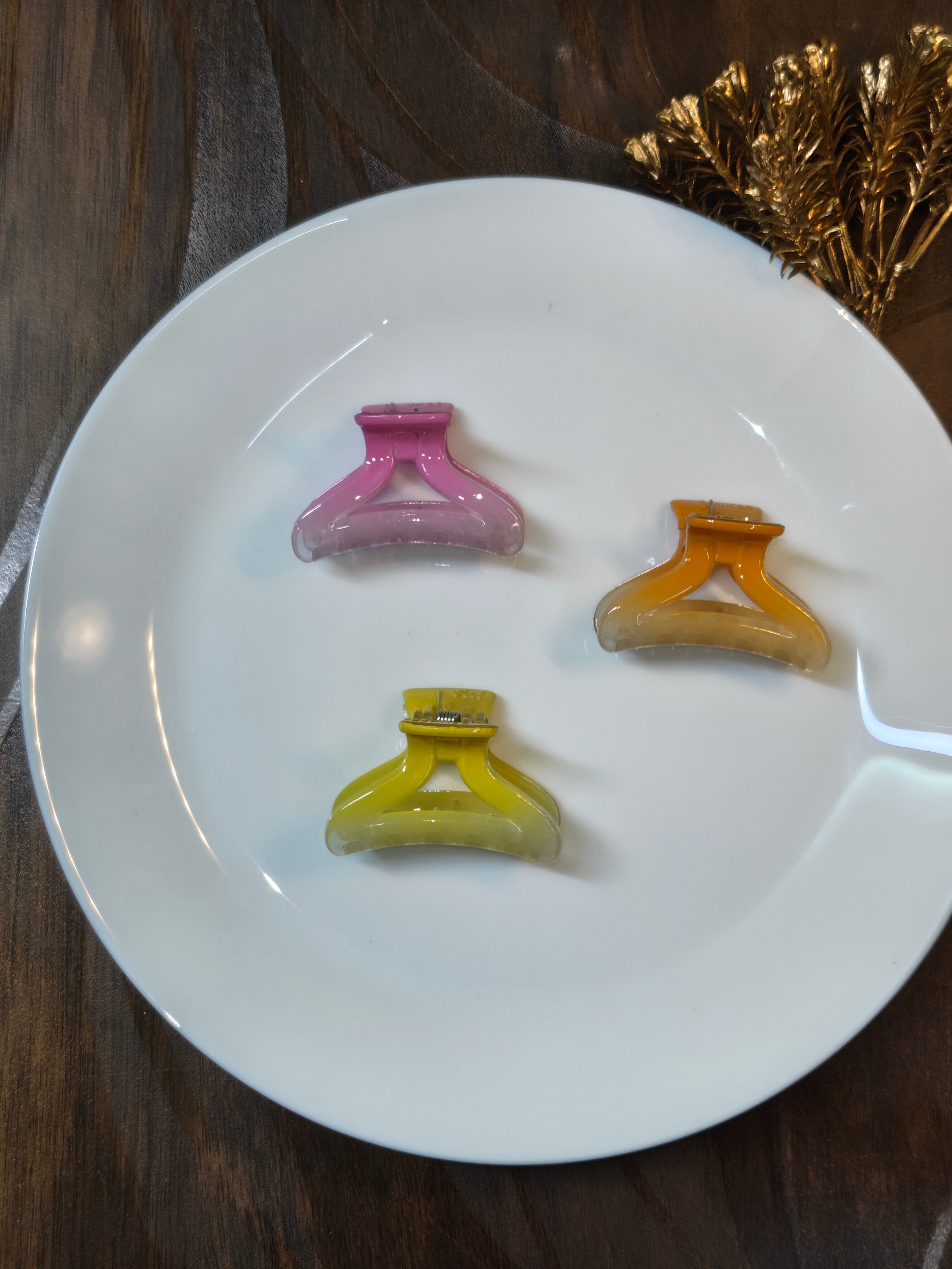 Sunny Glow Medium Hair Claw Clip | Korean Frosted Acrylic Hair Clip