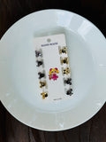 Mini Teddy Bear Hair Claw Clip Set | Cute Metallic Hair Clips for Women & Girls