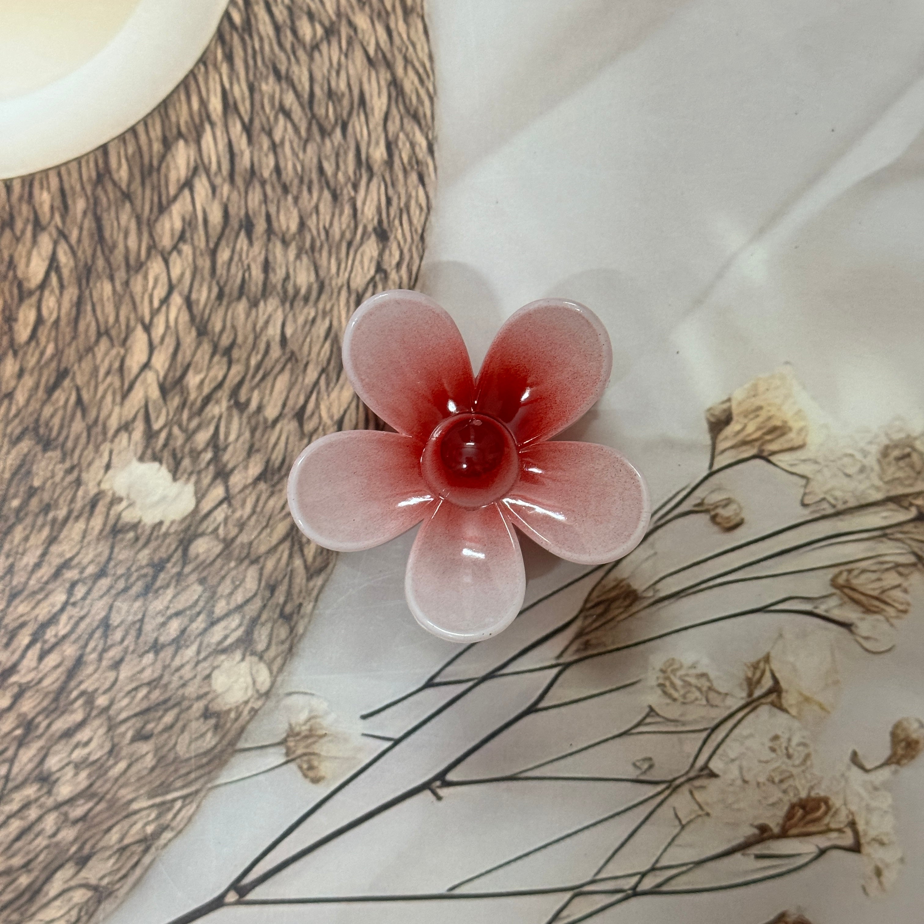 Blossom Pearl Flower Hair Claw Clip