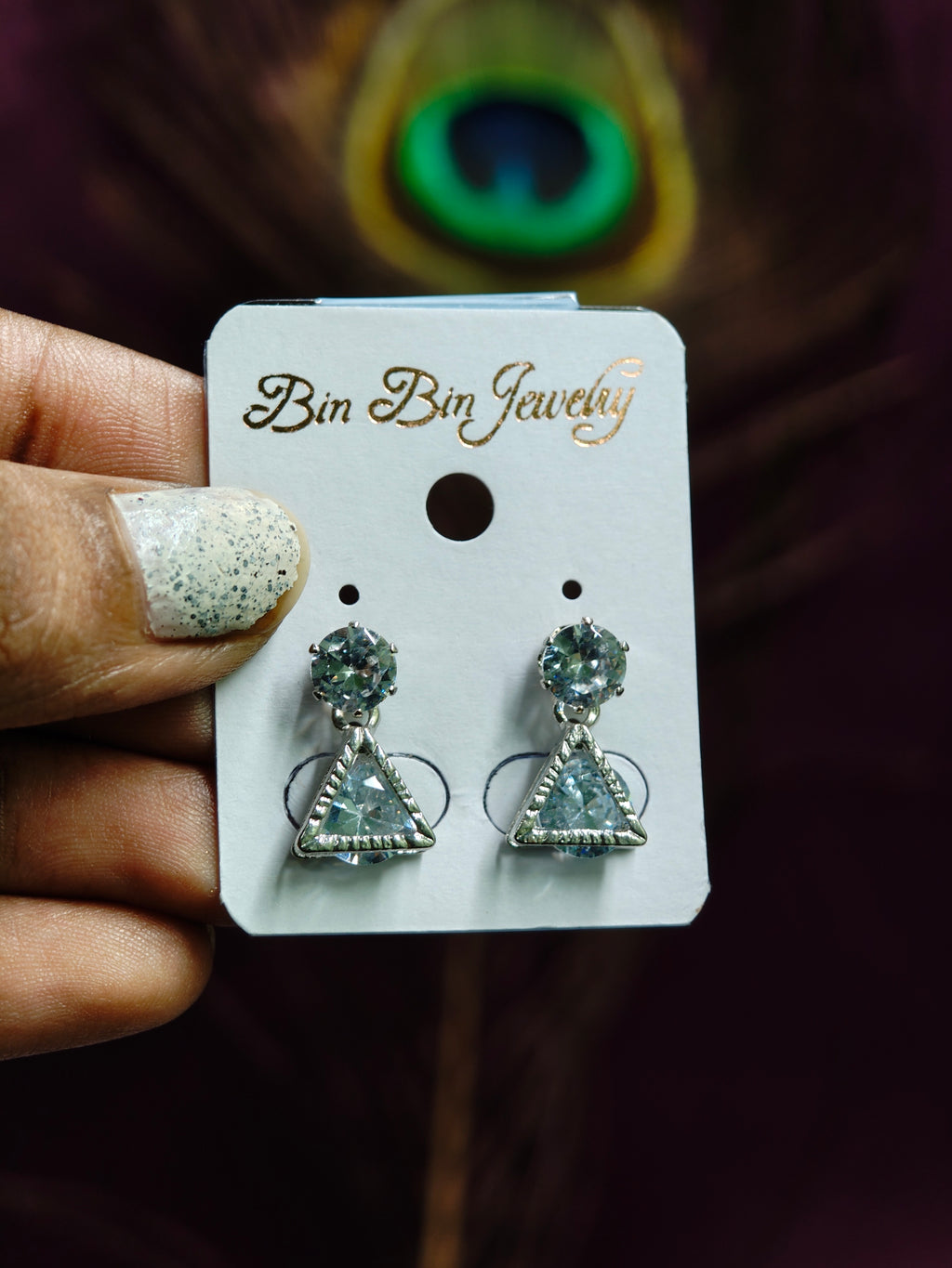 Sparkling Crystal Drop Earrings | Gold-Plated Stud Earrings for Women