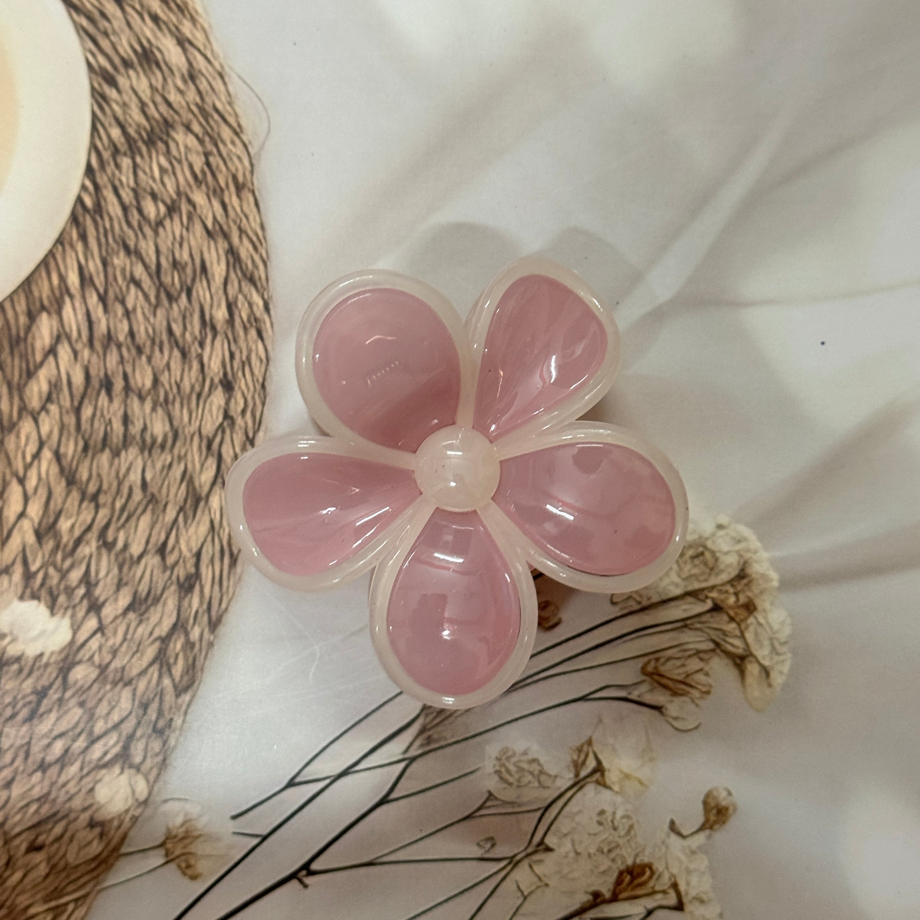 Bloom Opal Flower Hair Claw Clip