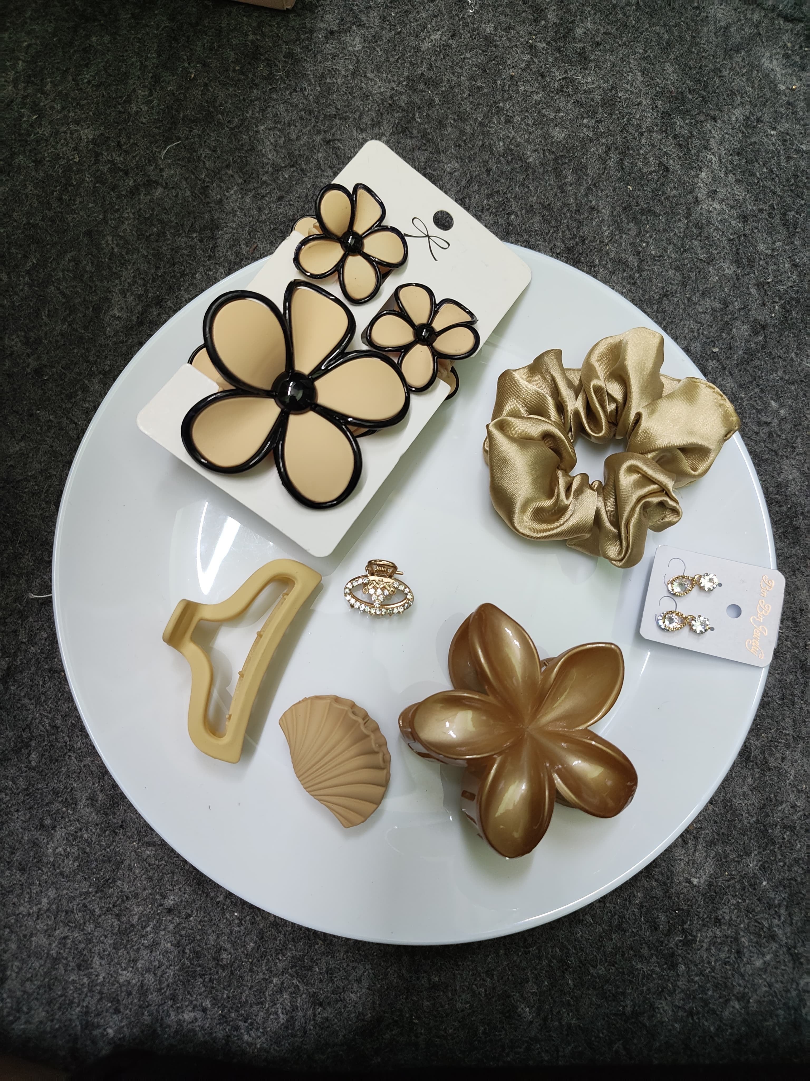 Neutral Luxe Hair & Accessories Combo | Combo Set for Women & Girls