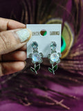 Blush Bloom Crystal Floral Drop Earrings