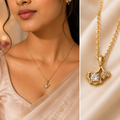 Luna Spark Anti-Tarnish Crystal Pendant Necklace | Minimal Gold Necklace for Women