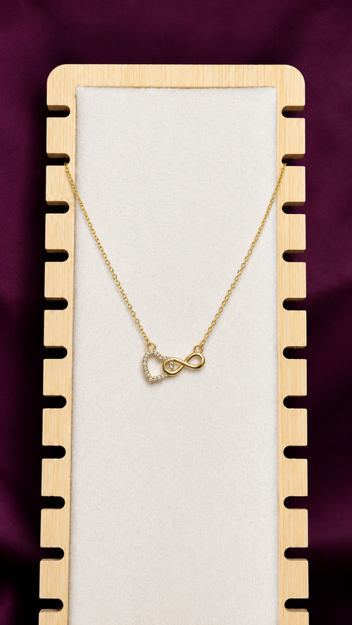 Anti-Tarnish Heart Infinity Necklace | 316L Stainless Steel
