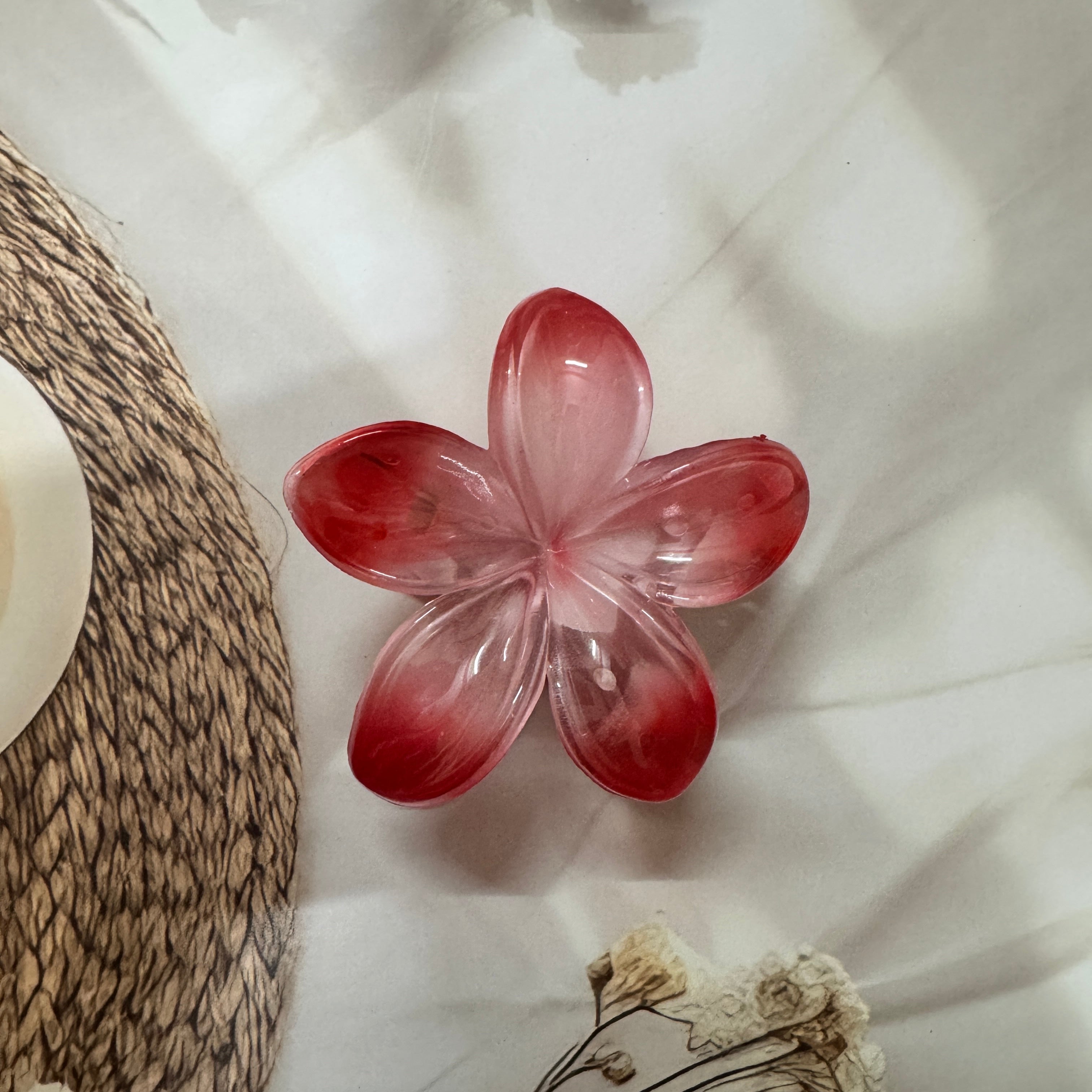 Cherry Blossom Flower Hair Claw Clip | Korean Floral Acrylic Hair Accessory