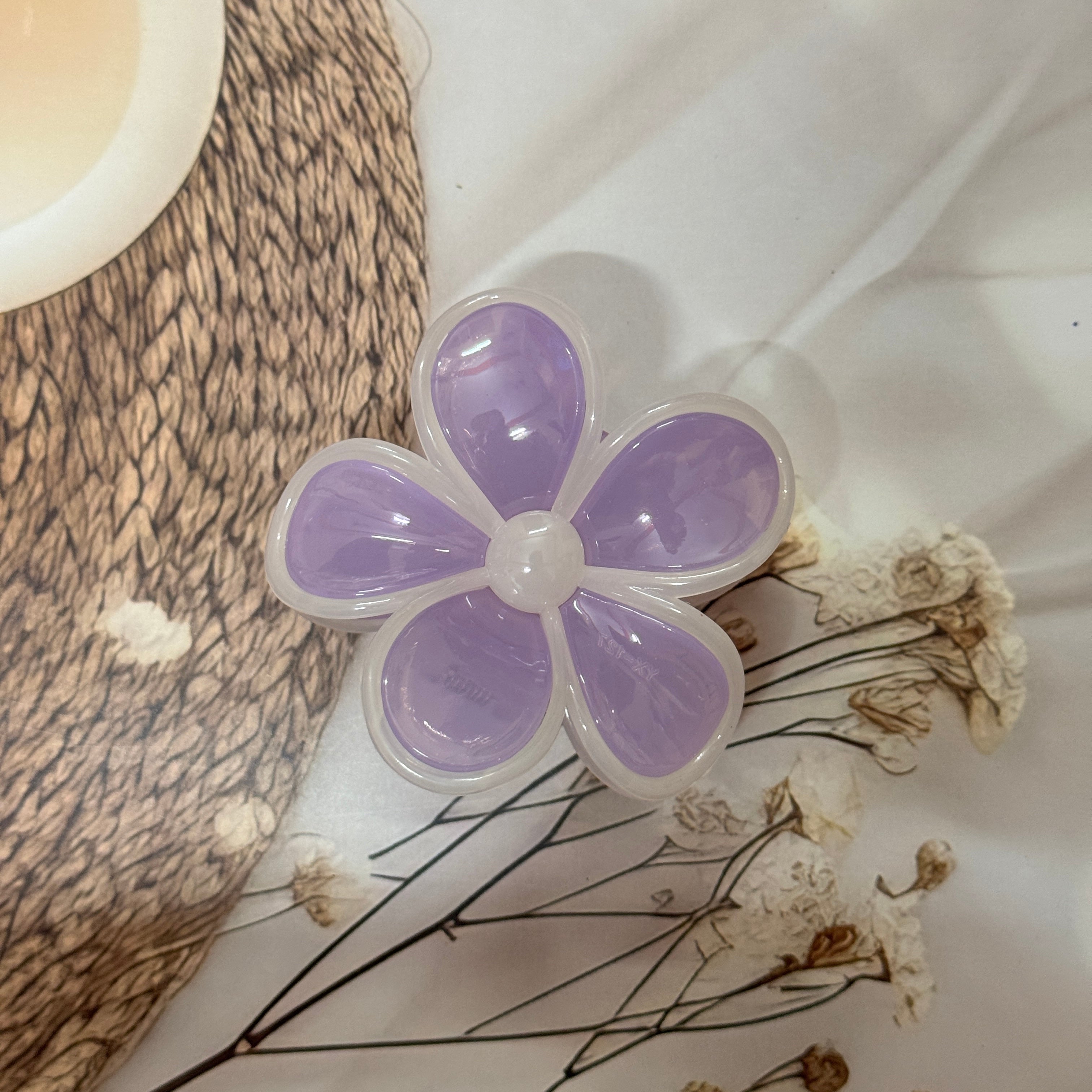 Bloom Opal Flower Hair Claw Clip