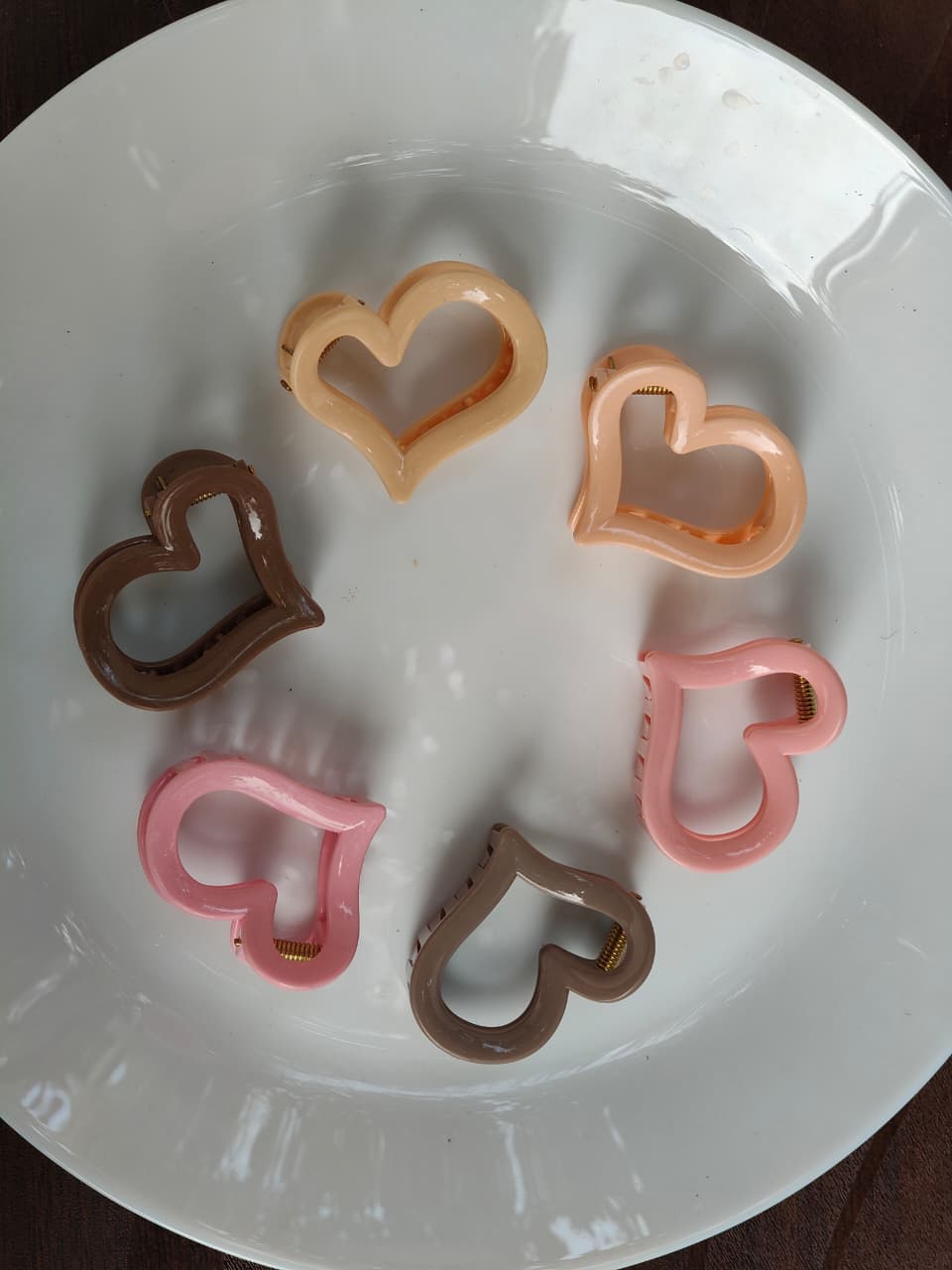 Glossy Heart Hair Claw Clip | Cute Heart-Shaped Hair Clip for Women & Girls
