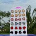 Shimmering Heart Stud Earrings