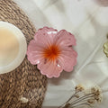 Hibiscus Bloom Hair Claw Clip | Korean Floral Statement Hair Accessory