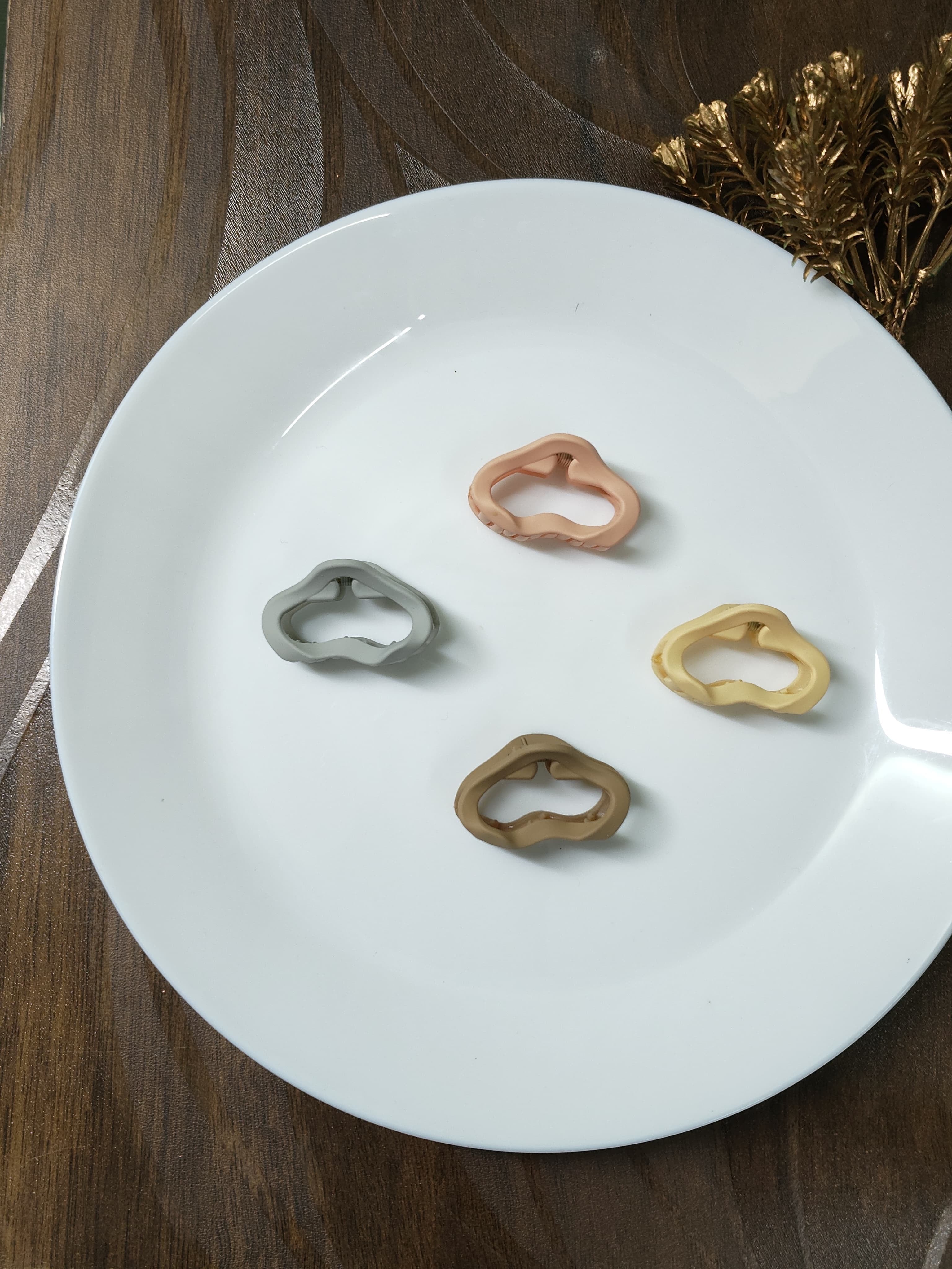 Cloud Mini Hair Claw Clip Set | Korean Matte Hair Clips