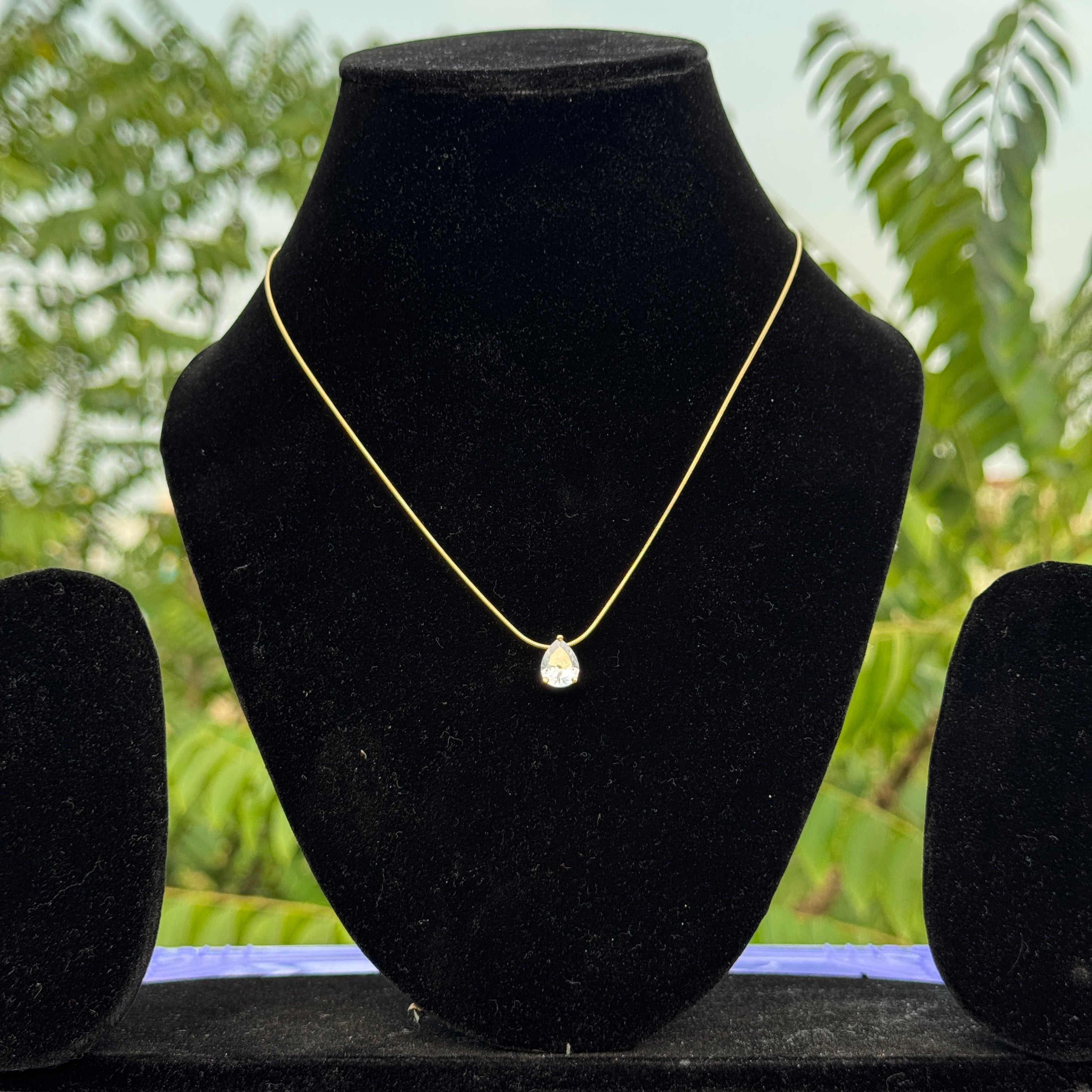 The Solitaire Teardrop Necklace