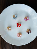 Luxe Bloom Mini Flower Hair Claw Clip | Korean Gold Floral Hair Accessory