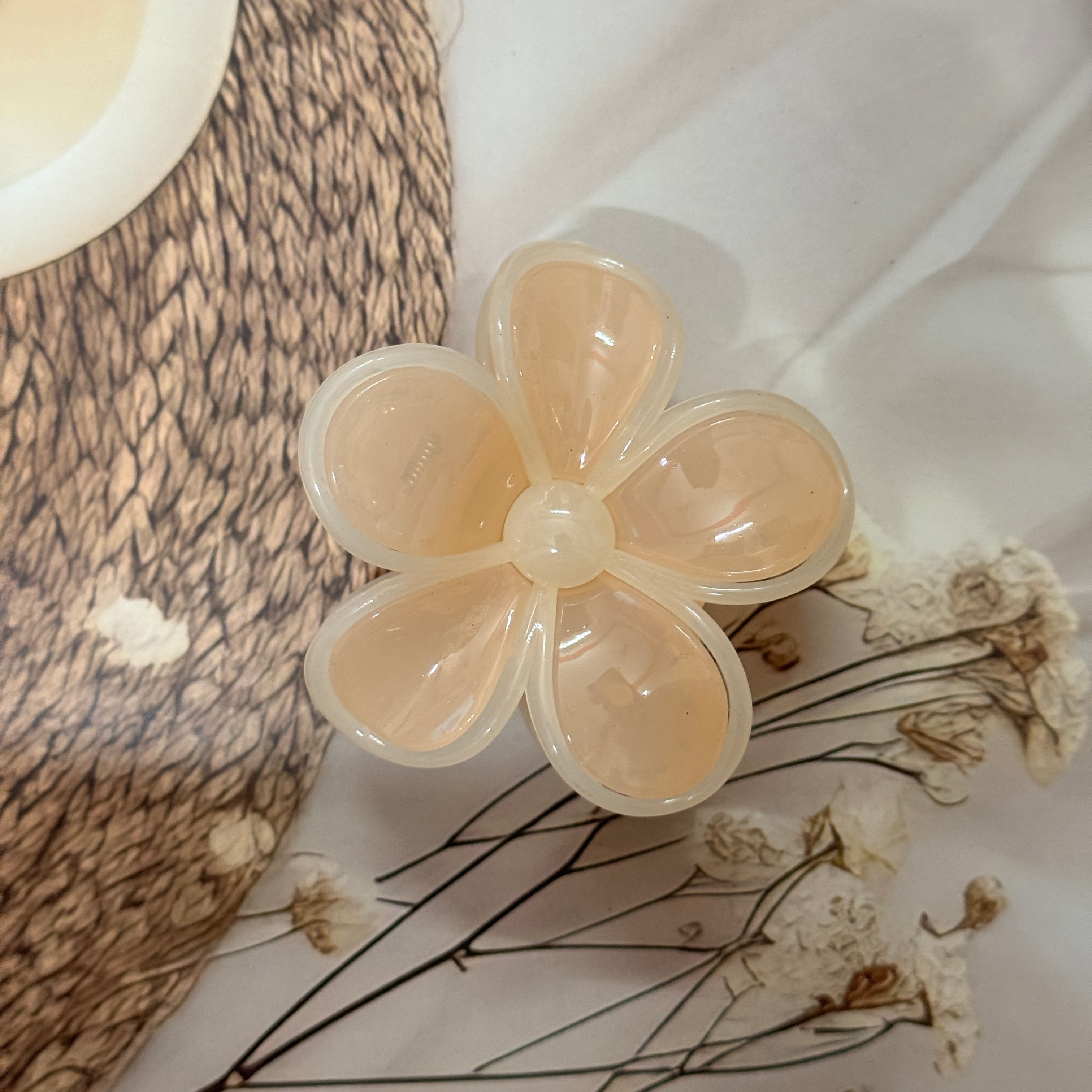 Bloom Opal Flower Hair Claw Clip