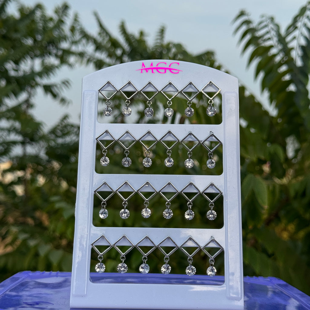 Square Frame Drop Earrings
