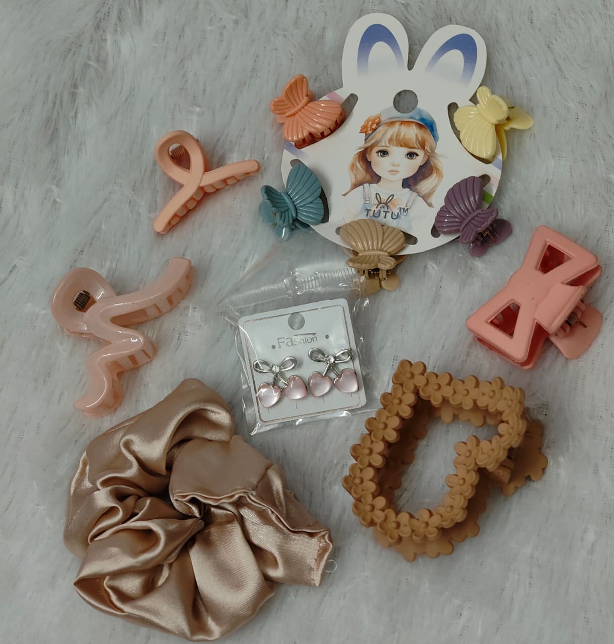 Pastel Charm Hair Accessories Combo | Premium Gift Set for Women & Girls