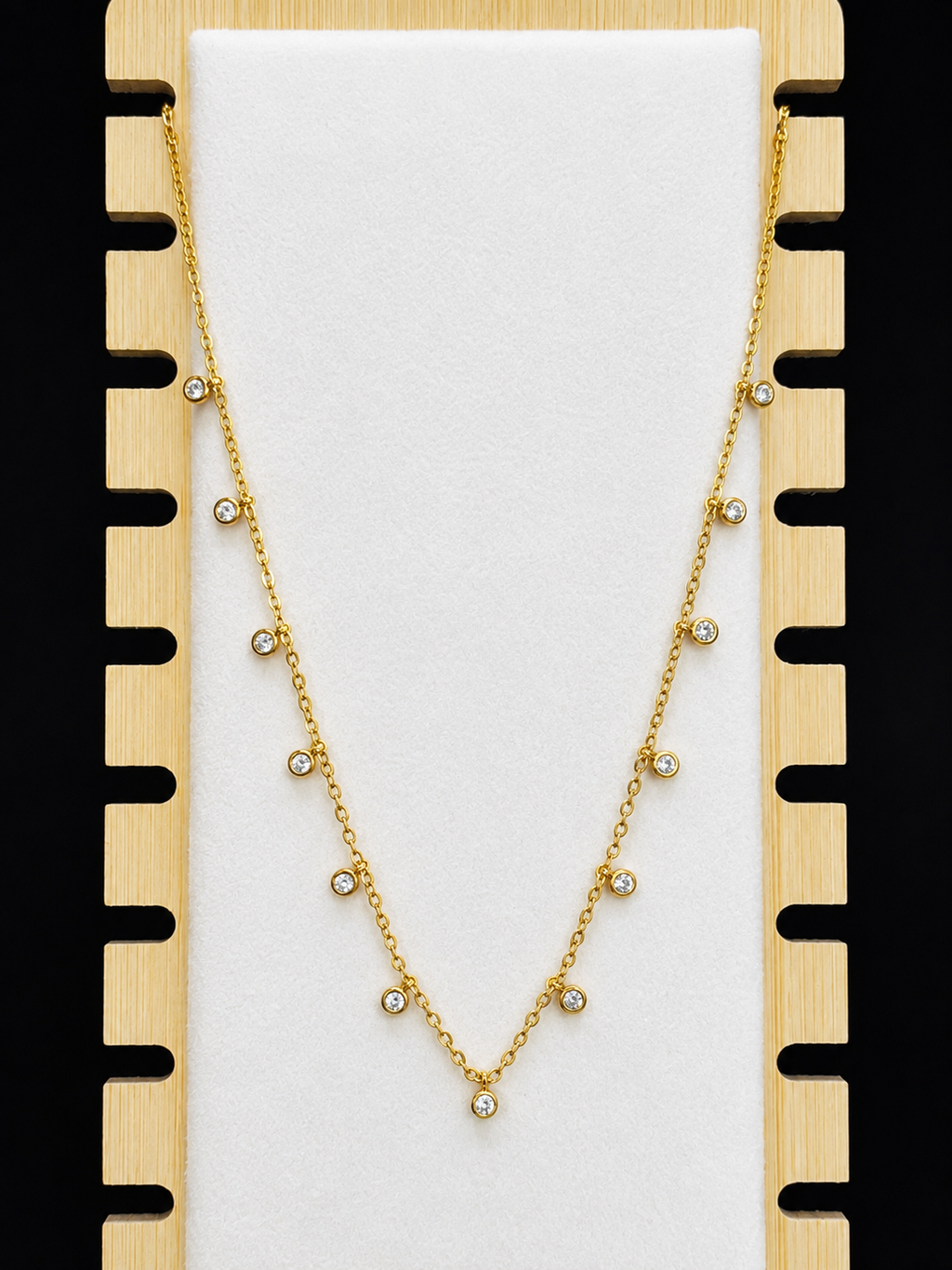 Celestial Crystal Station Necklace | Anti-Tarnish Floating Crystal Necklace for Women