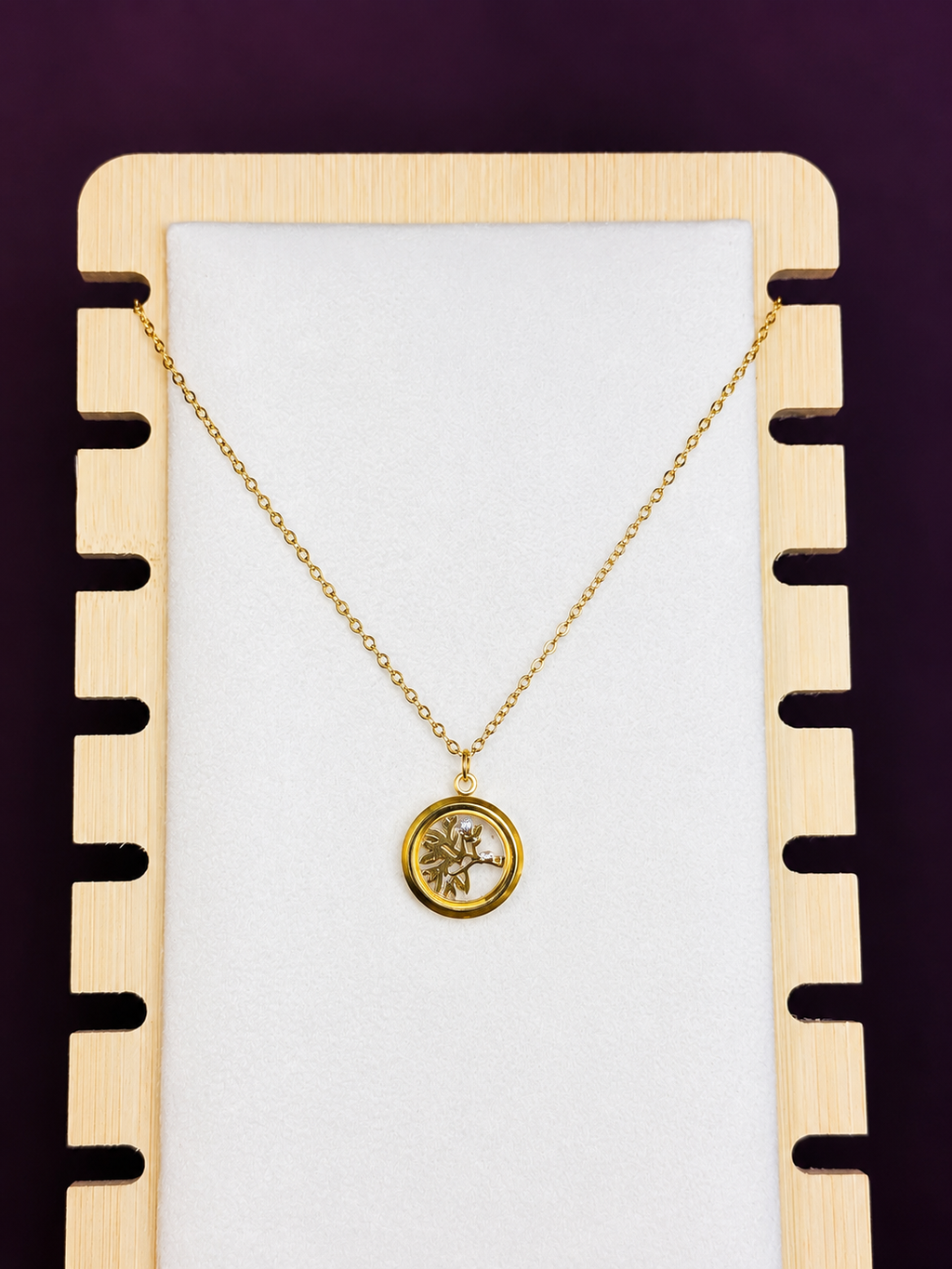 Eternal Tree Anti-Tarnish Pendant Necklace | Tree of Life Gold Necklace for Women
