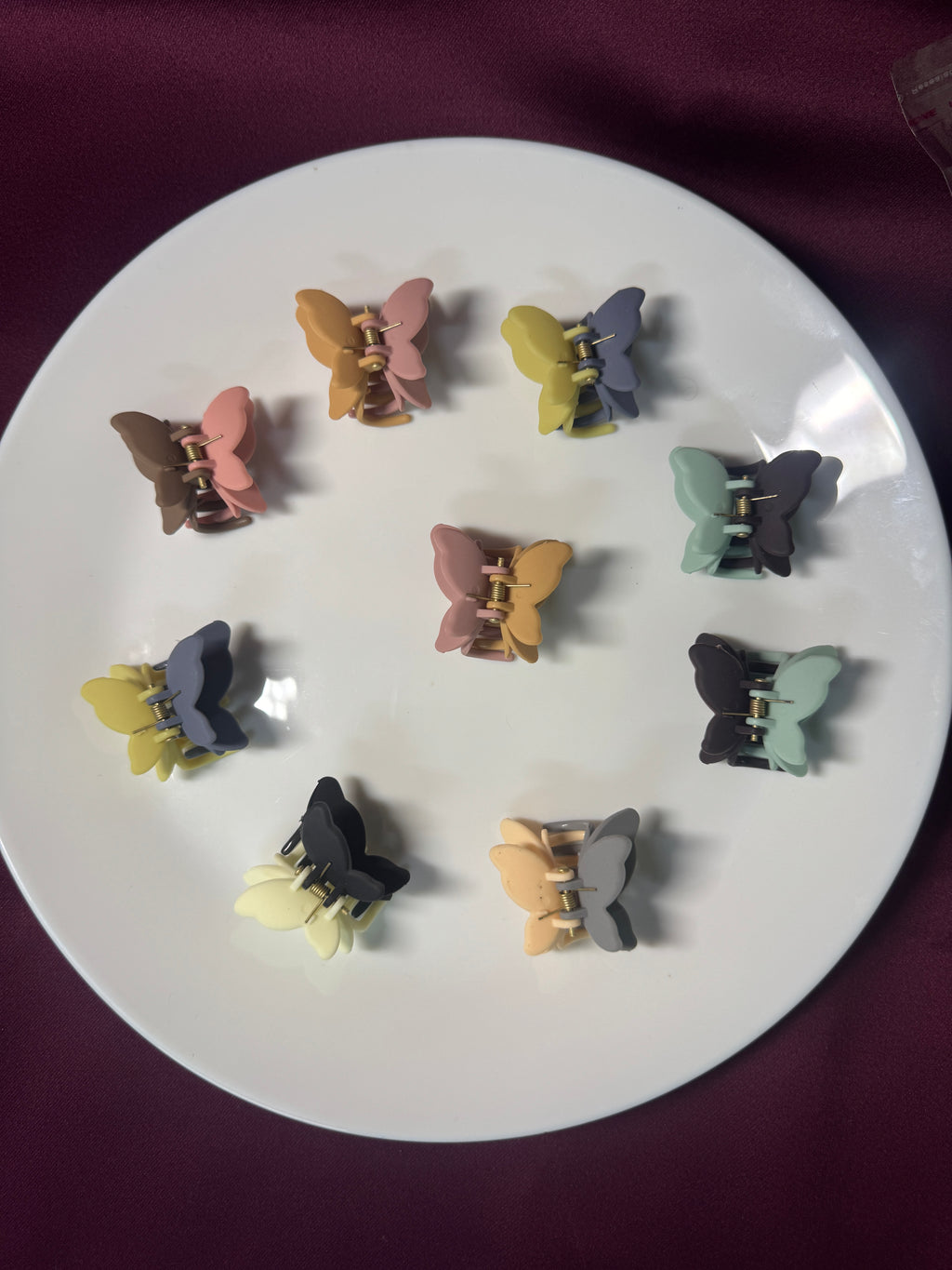 Cute Butterfly Mini Hair Clips for Women & Girls | Matte Claw Clips