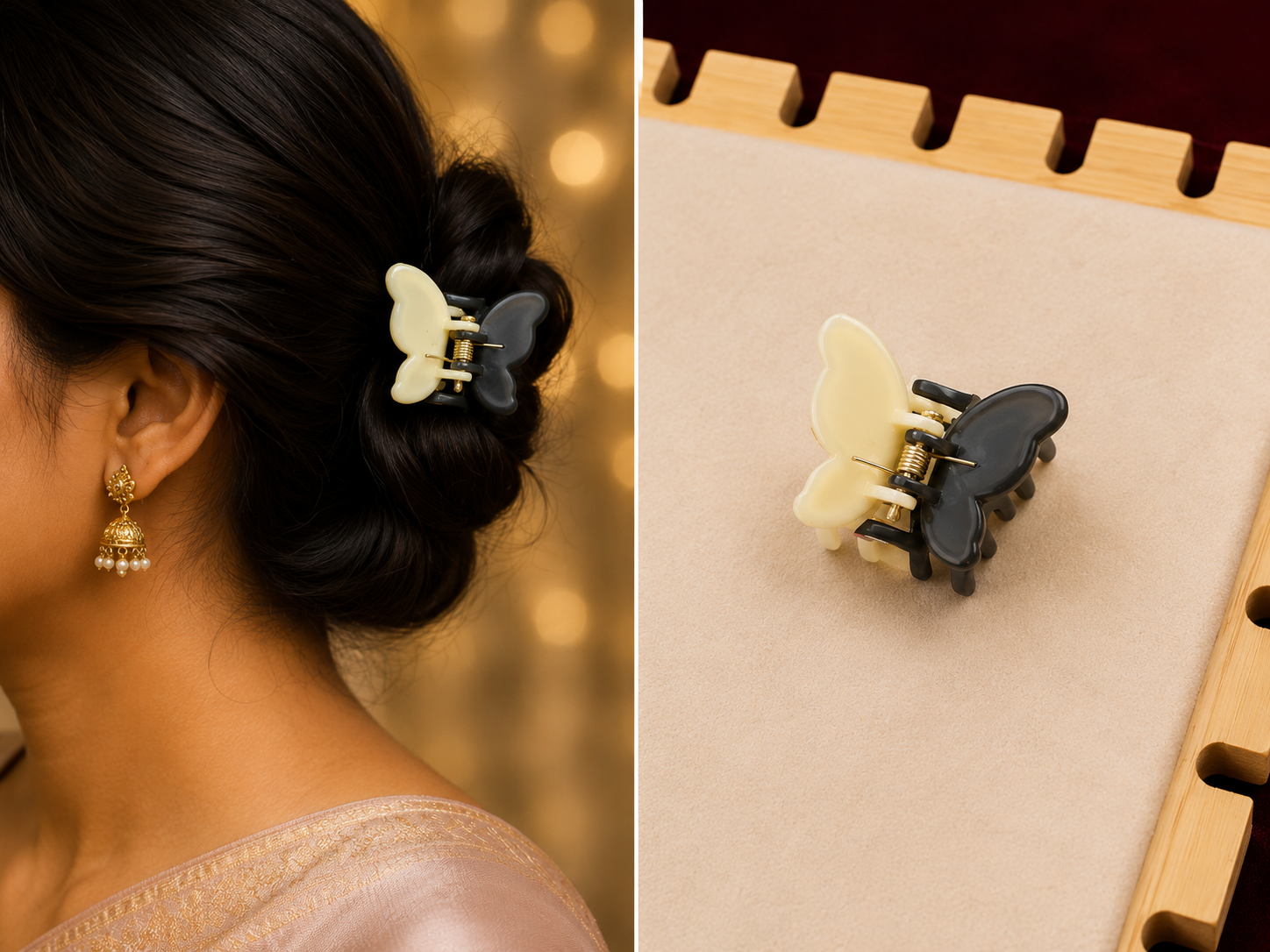 Cute Butterfly Mini Hair Clips for Women & Girls | Matte Claw Clips