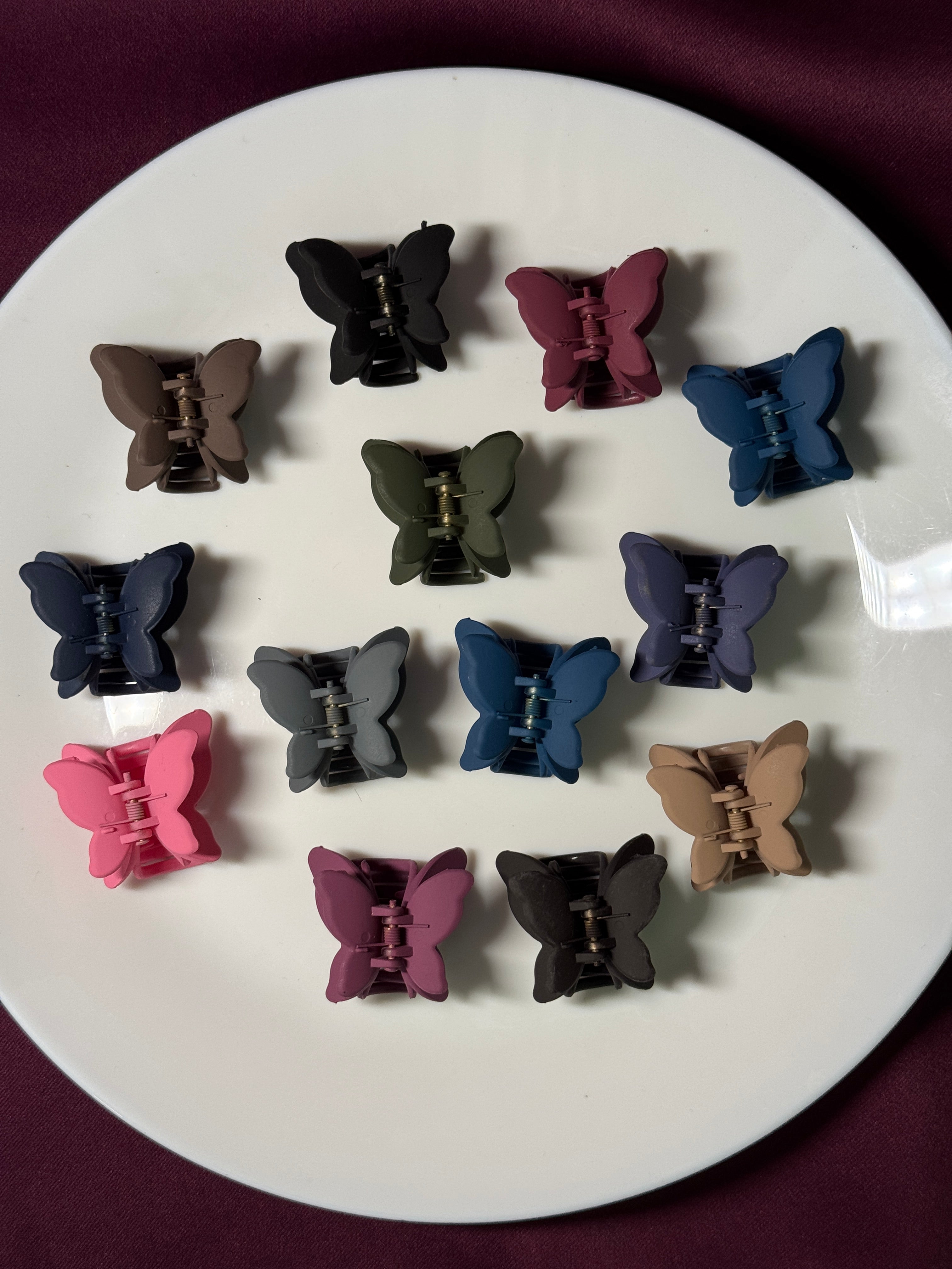 Mini Butterfly Hair Claw Clips for Women & Girls | Matte Hair Accessories