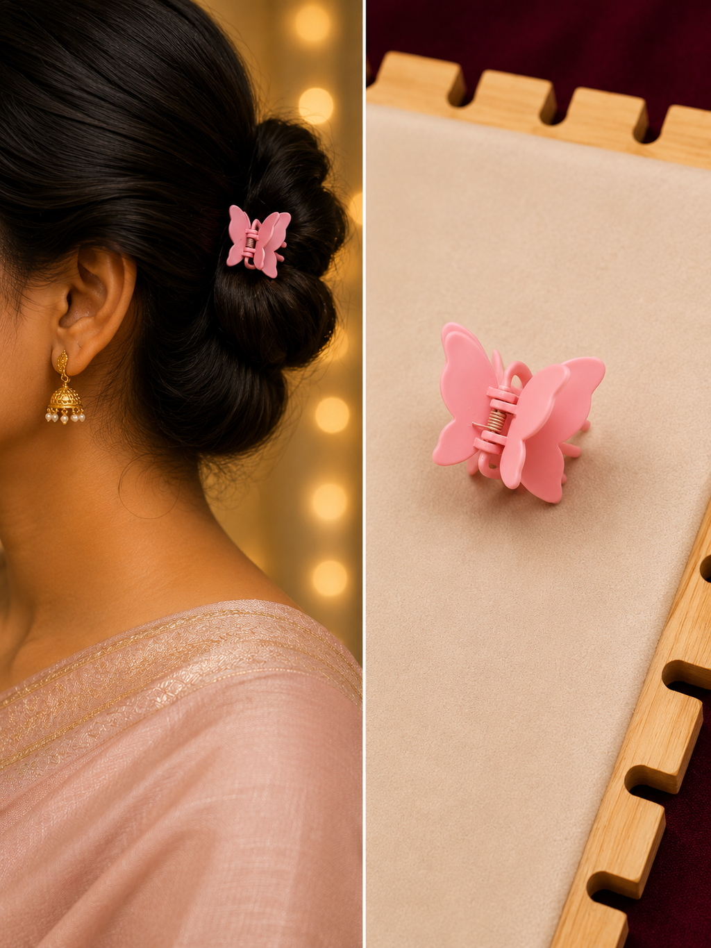 Mini Butterfly Hair Claw Clips for Women & Girls | Matte Hair Accessories