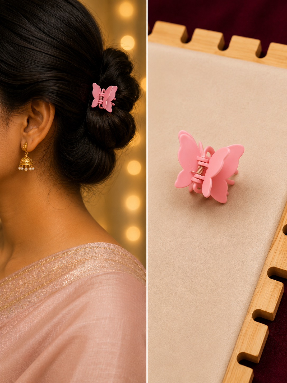 Mini Butterfly Hair Claw Clips for Women & Girls | Matte Hair Accessories