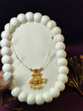 Traditional Lakshmi Pearl Pendant Necklace | Temple Style Gold-Plated Necklace for Women
