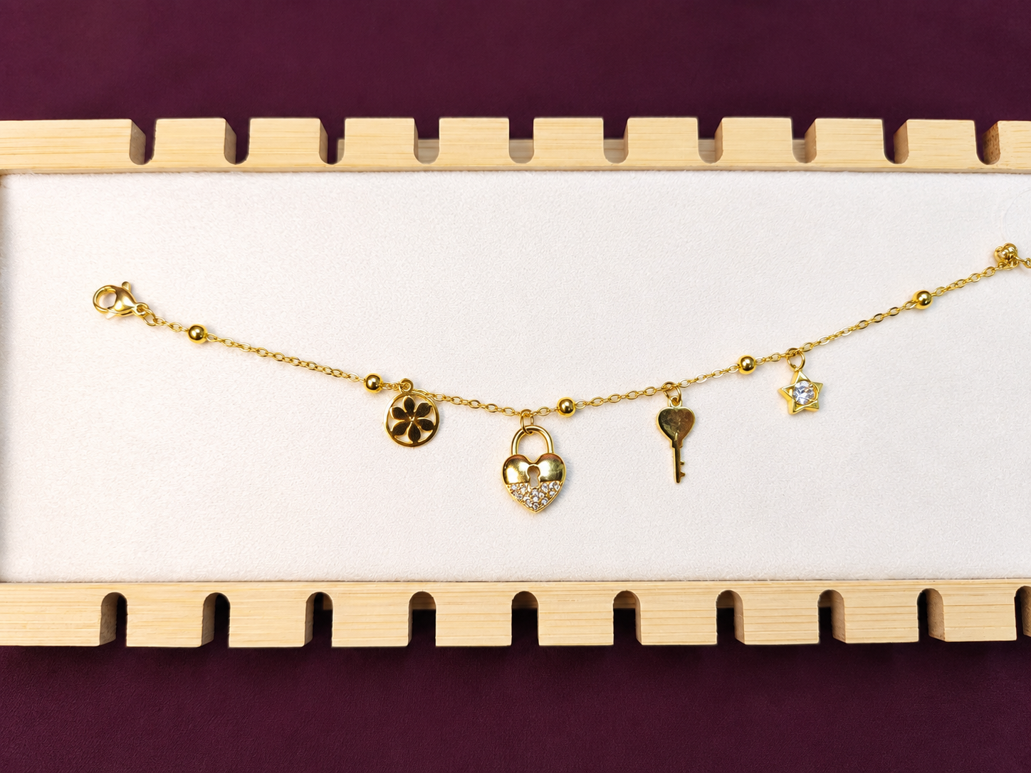 Lucky Charm Anti-Tarnish 316L Stainless Steel Bracelet